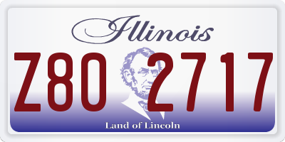 IL license plate Z802717