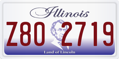 IL license plate Z802719
