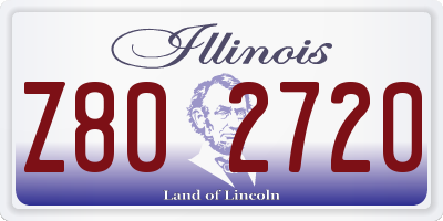 IL license plate Z802720