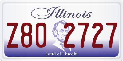 IL license plate Z802727
