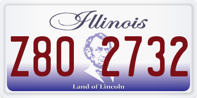 IL license plate Z802732