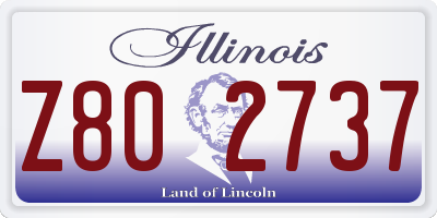 IL license plate Z802737