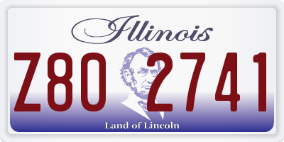 IL license plate Z802741