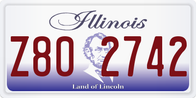 IL license plate Z802742