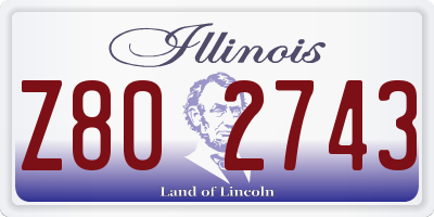 IL license plate Z802743