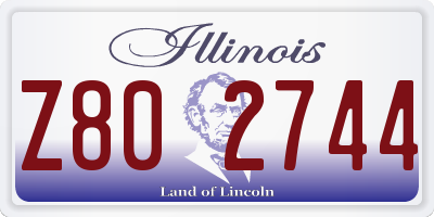 IL license plate Z802744