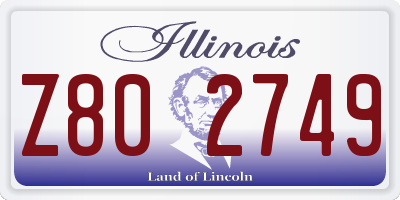 IL license plate Z802749