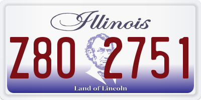 IL license plate Z802751
