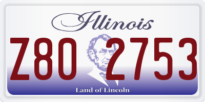 IL license plate Z802753