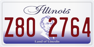 IL license plate Z802764