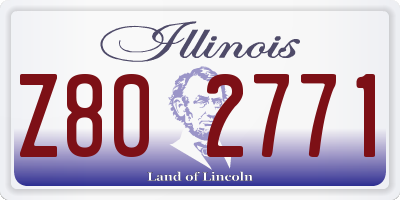 IL license plate Z802771