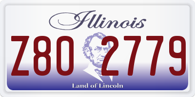 IL license plate Z802779