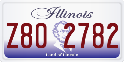 IL license plate Z802782