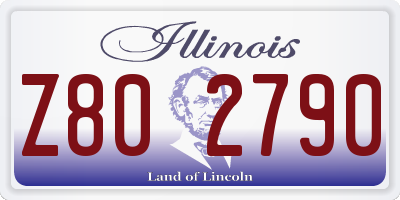 IL license plate Z802790