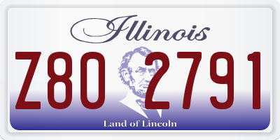 IL license plate Z802791