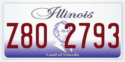 IL license plate Z802793