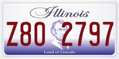 IL license plate Z802797