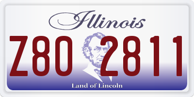 IL license plate Z802811