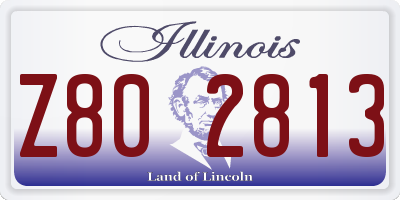 IL license plate Z802813