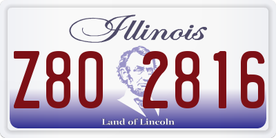 IL license plate Z802816