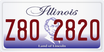 IL license plate Z802820