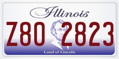 IL license plate Z802823