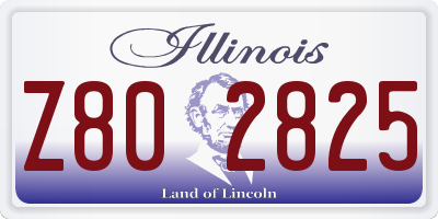 IL license plate Z802825