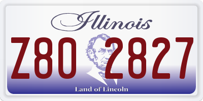 IL license plate Z802827