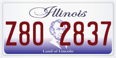 IL license plate Z802837