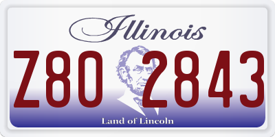 IL license plate Z802843