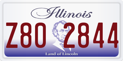 IL license plate Z802844