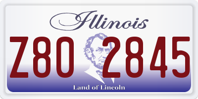 IL license plate Z802845