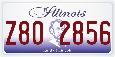 IL license plate Z802856