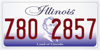 IL license plate Z802857