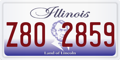 IL license plate Z802859
