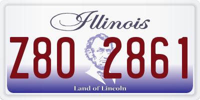 IL license plate Z802861