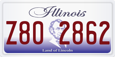 IL license plate Z802862