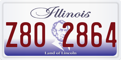 IL license plate Z802864