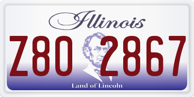 IL license plate Z802867