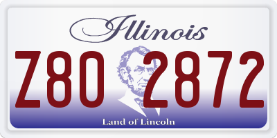 IL license plate Z802872