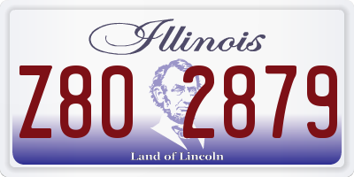 IL license plate Z802879