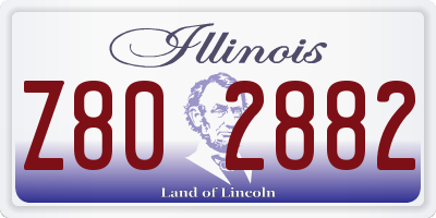 IL license plate Z802882