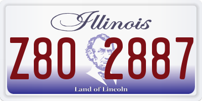 IL license plate Z802887