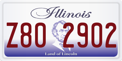 IL license plate Z802902
