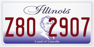 IL license plate Z802907