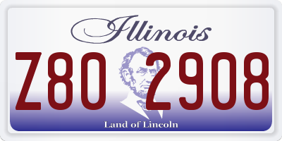 IL license plate Z802908