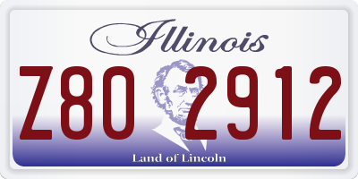 IL license plate Z802912
