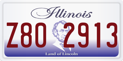 IL license plate Z802913