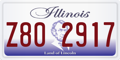 IL license plate Z802917