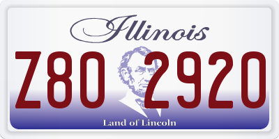 IL license plate Z802920